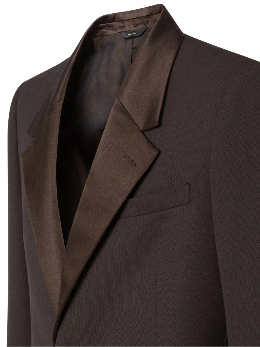 Sacou elegant Fendi maro din lana si polyester - Img 3