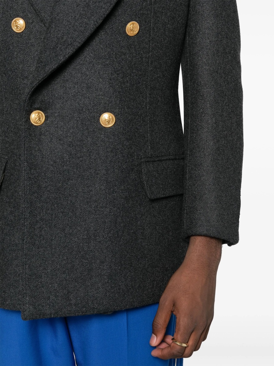 Sacou elegant Gucci gri din lana si casmir - Img 5