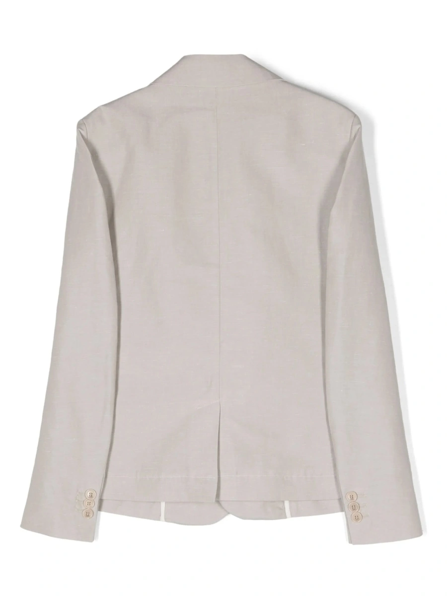 Sacou Fendi neutru din in si bumbac - Img 2