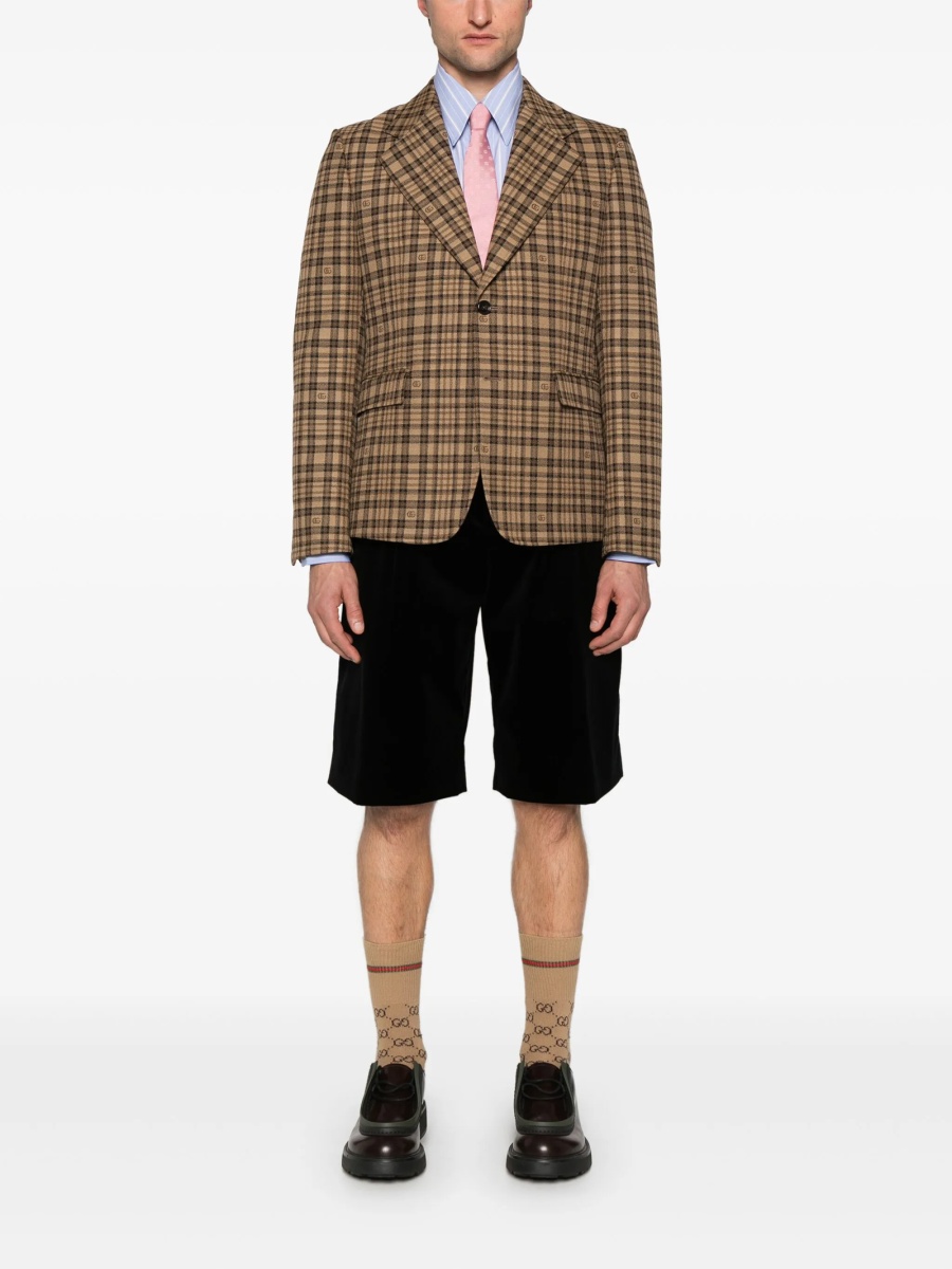 Sacou Gucci maro din polyester si lana - Img 2