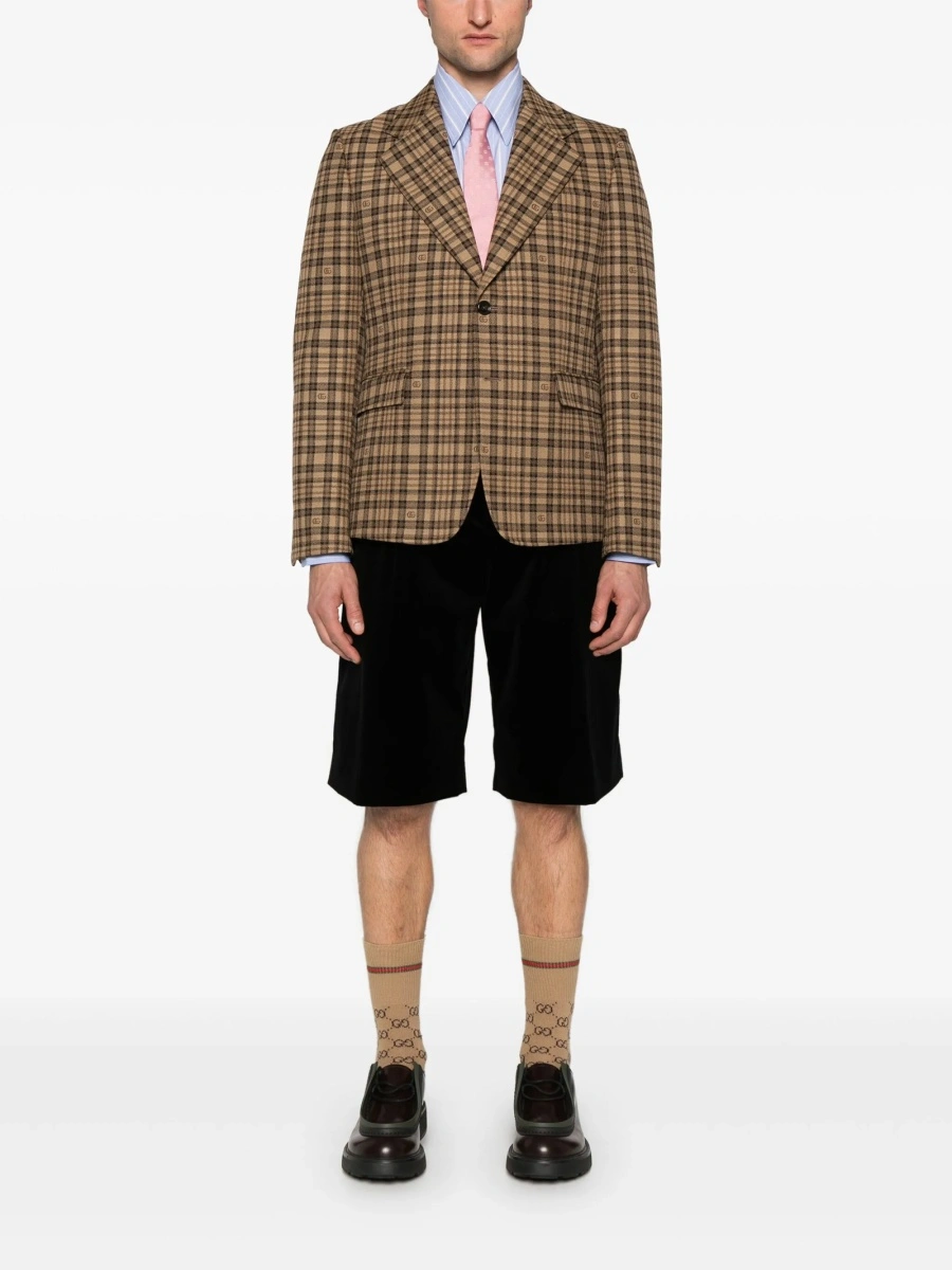 Sacou Gucci maro din polyester si lana - Img 2
