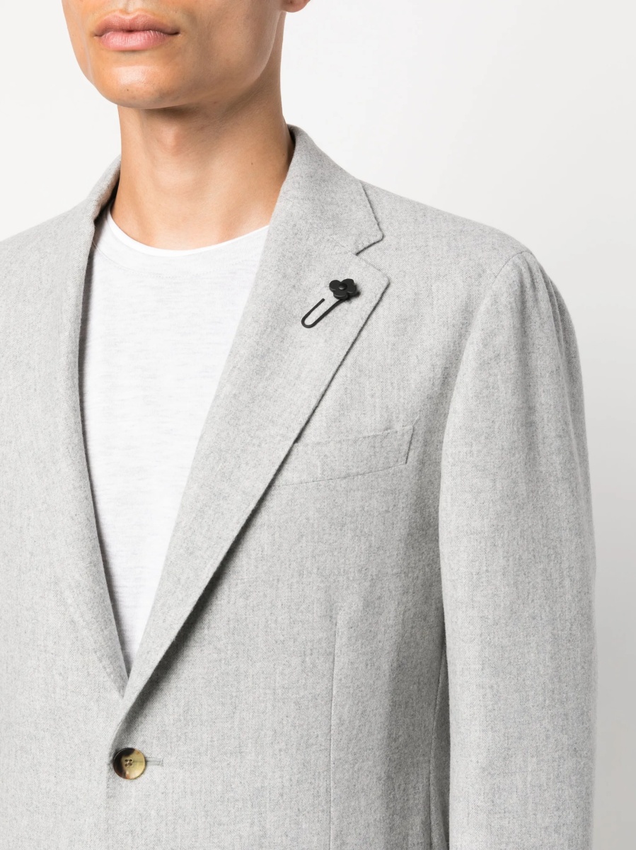 Sacou Lardini gri din lana si casmir - Img 5