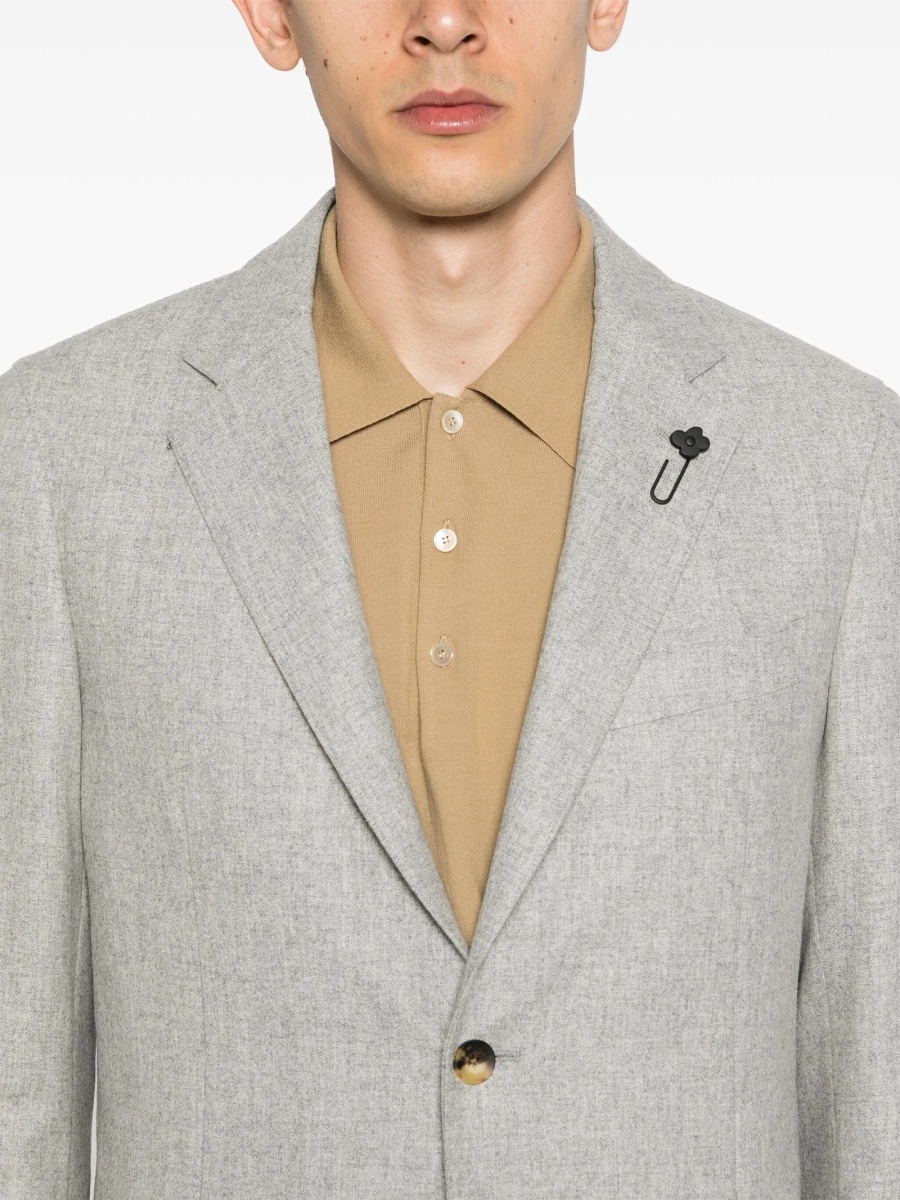 Sacou Lardini gri din lana si casmir - Img 5
