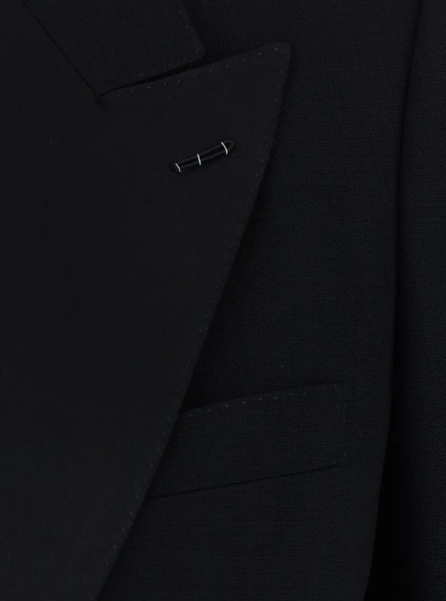 Sacou light virgin wool double breasted tuxedojacket - Img 2