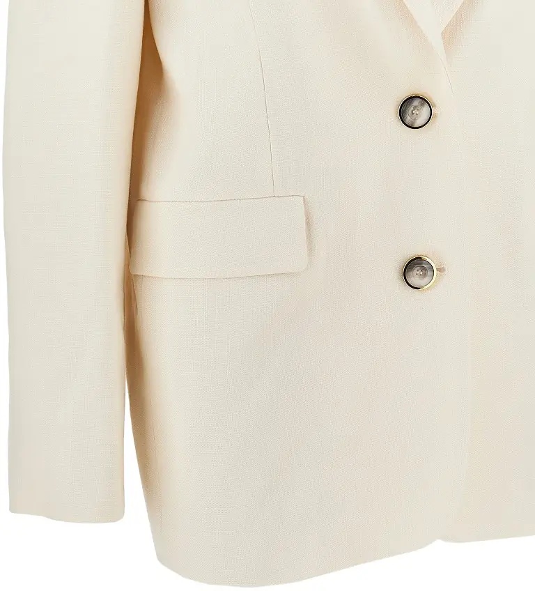 Sacou Panama fabric single-breasted jacket - Img 2