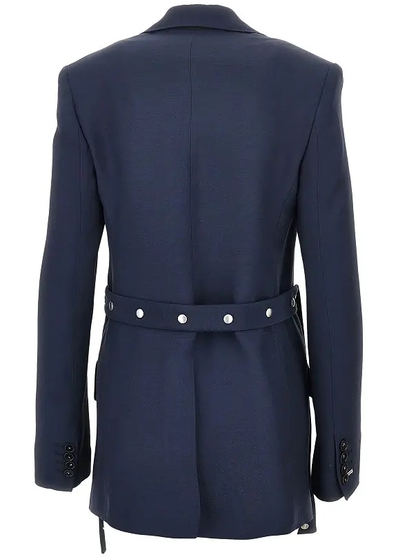 Sacou Single-breasted jacket with press-studs belt - Img 3