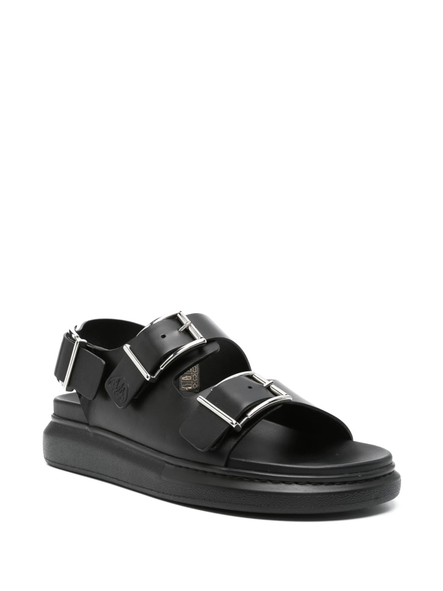 Sandale Alexander McQueen negre din piele - Img 2