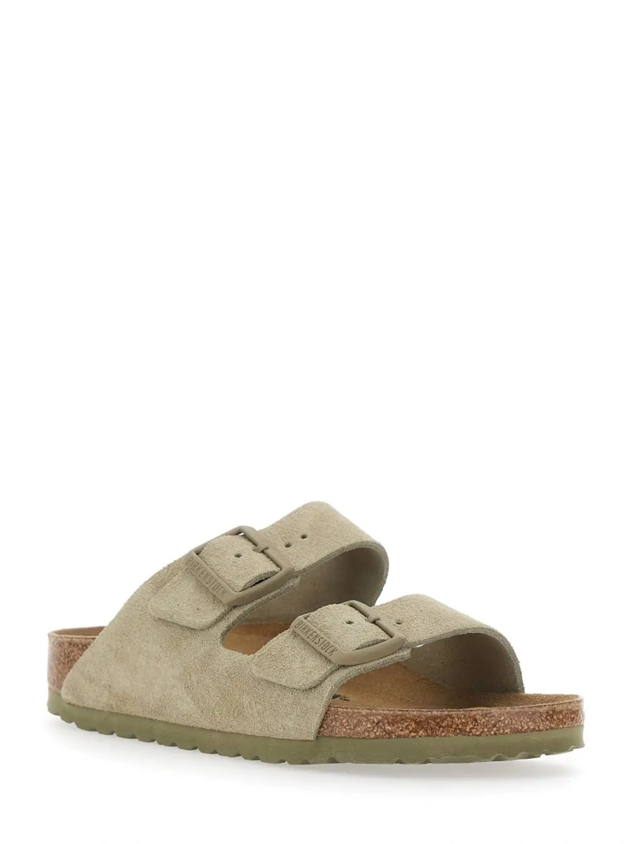 Sandale Birkenstock 'Arizona' bej din piele intoarsa - Img 2