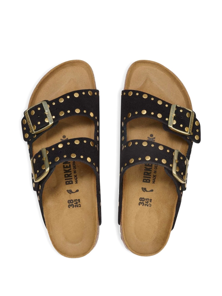 Sandale Birkenstock arizona negre din piele intoarsa - Img 4