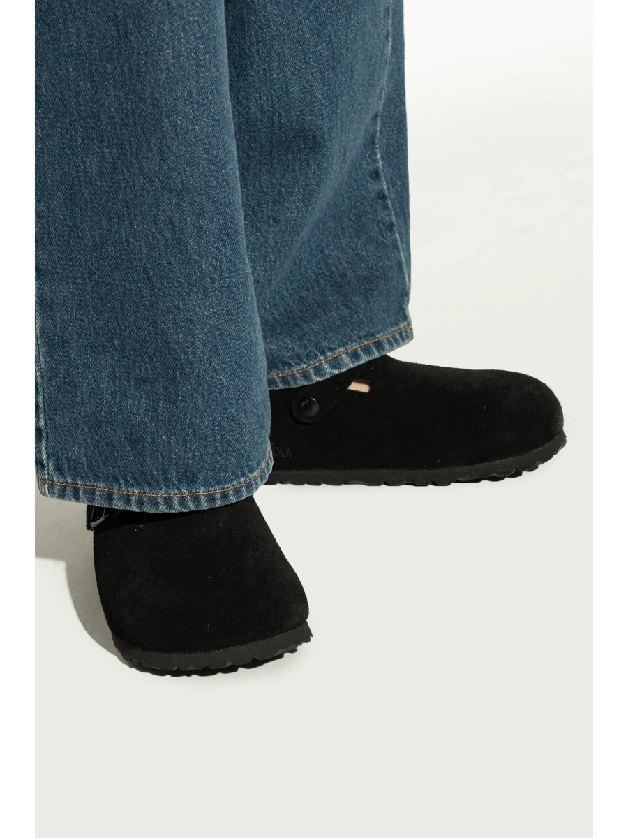 Sandale Birkenstock negre din piele intoarsa - Img 2