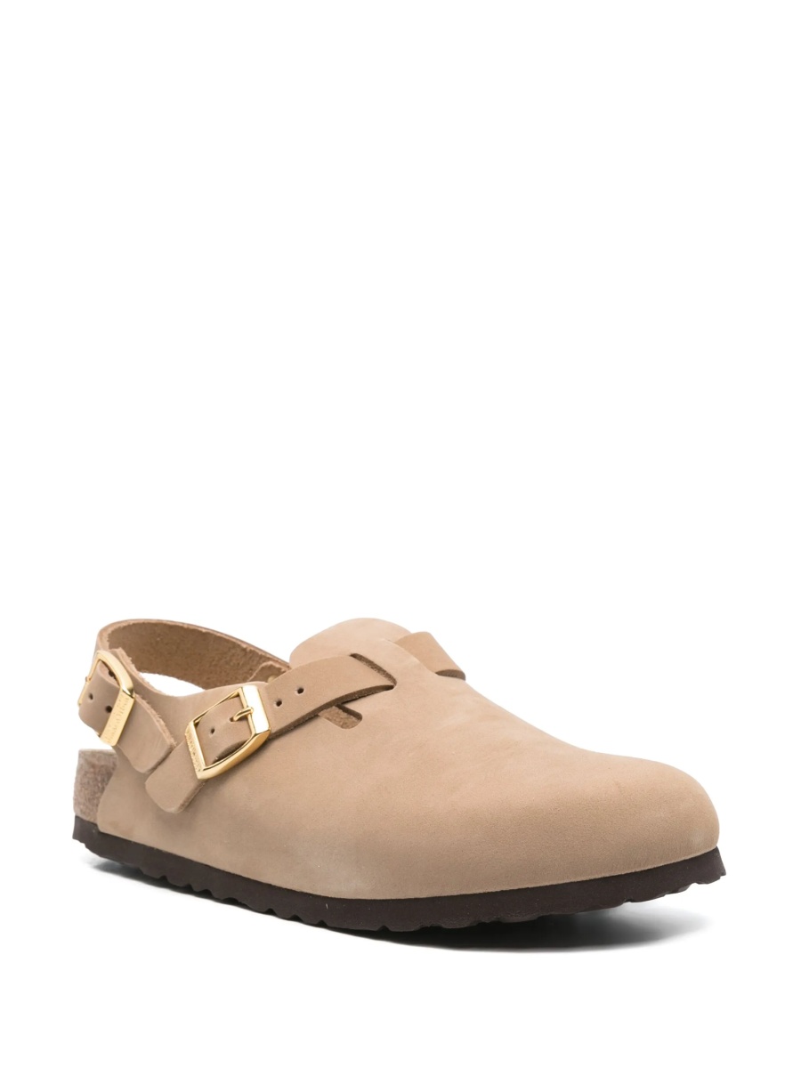 Sandale Birkenstock neutre din piele intoarsa - Img 2