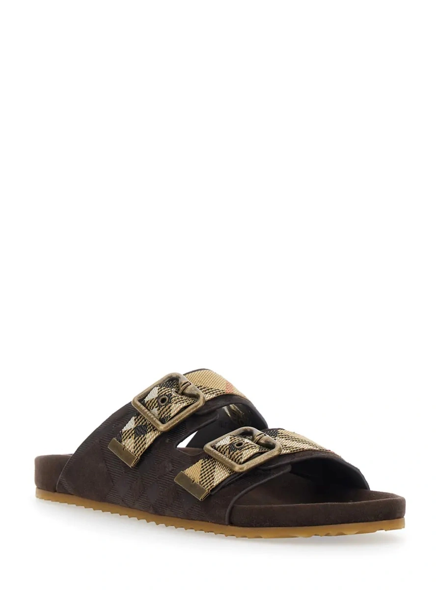 Sandale Burberry maro din piele - Img 2