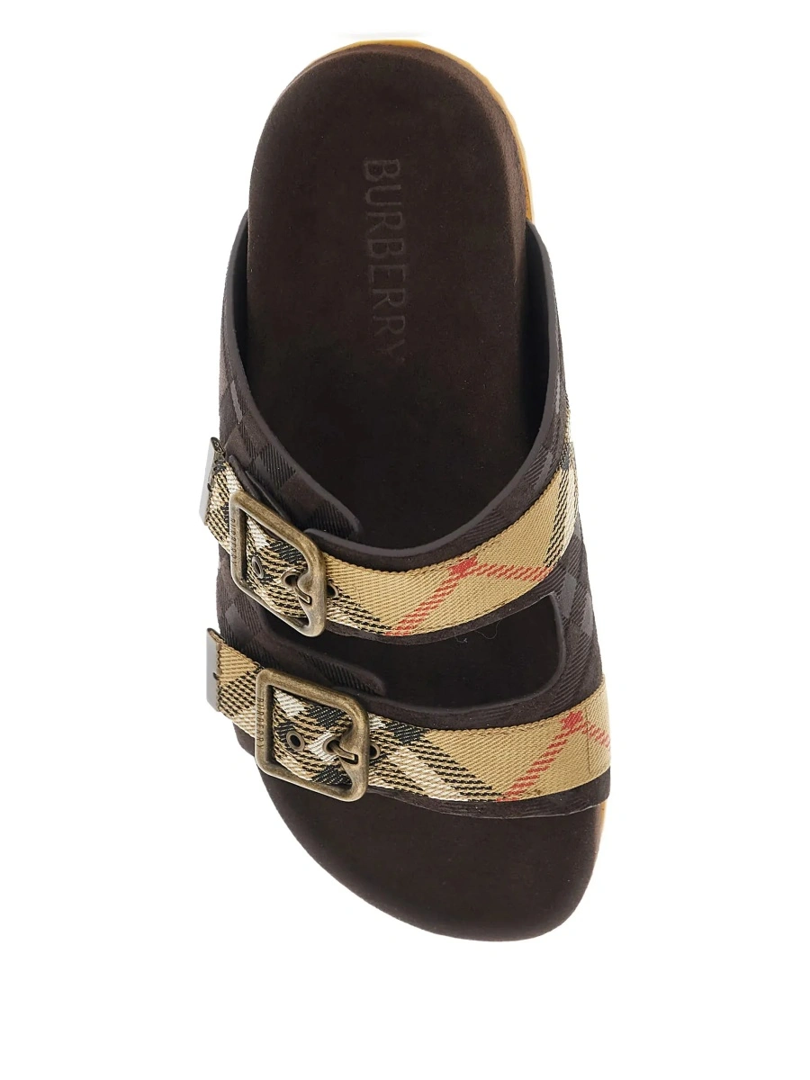 Sandale Burberry maro din piele - Img 7