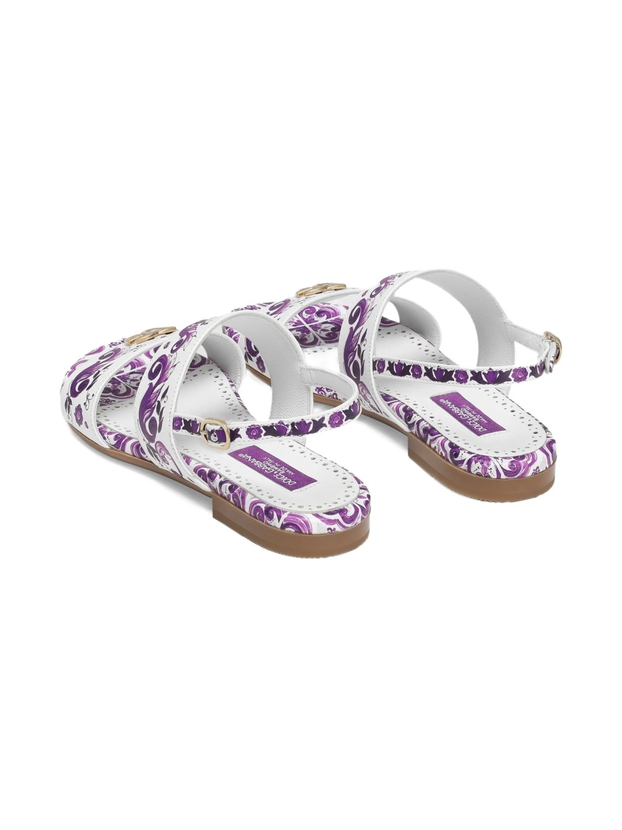 Sandale Dolce &amp; Gabbana albe din piele - Img 3