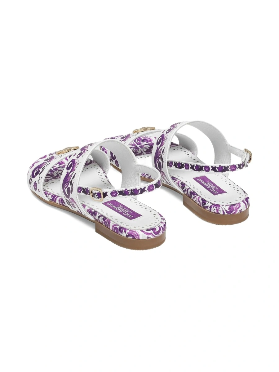 Sandale Dolce &amp; Gabbana albe din piele - Img 3