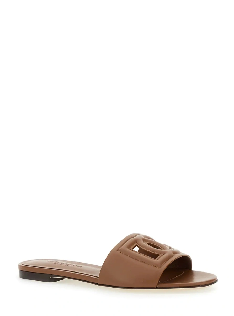 Sandale Dolce &amp; Gabbana maro din piele 'CQ0436' - Img 2