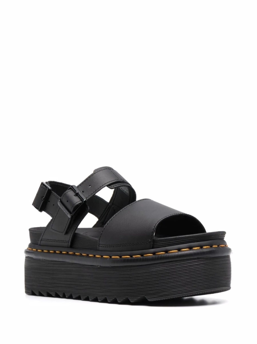 Sandale Dr. Martens negre din piele - Img 2