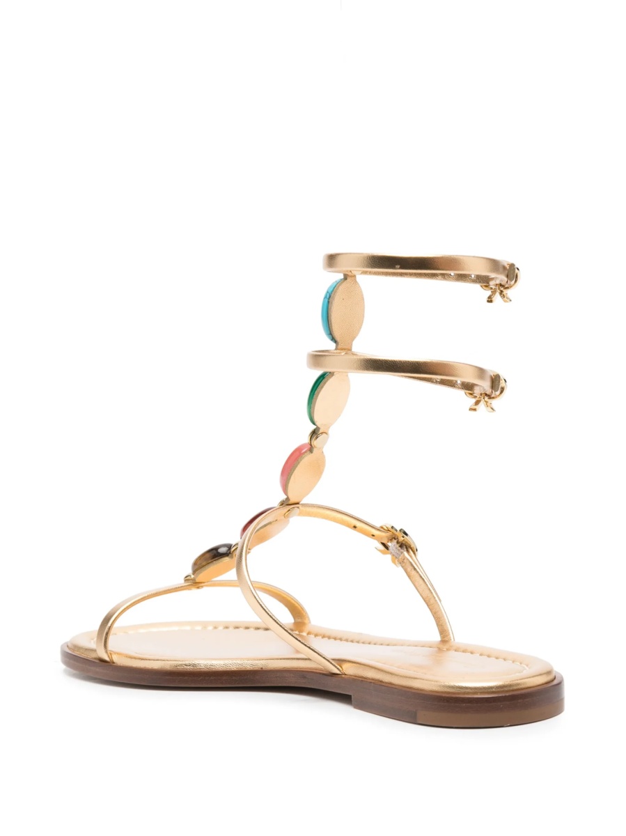 Sandale Gianvito Rossi aurii din piele - Img 3
