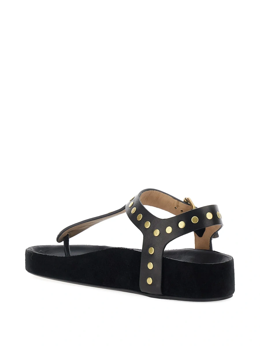 Sandale Isabel Marant negre din piele 'Enore' - Img 6