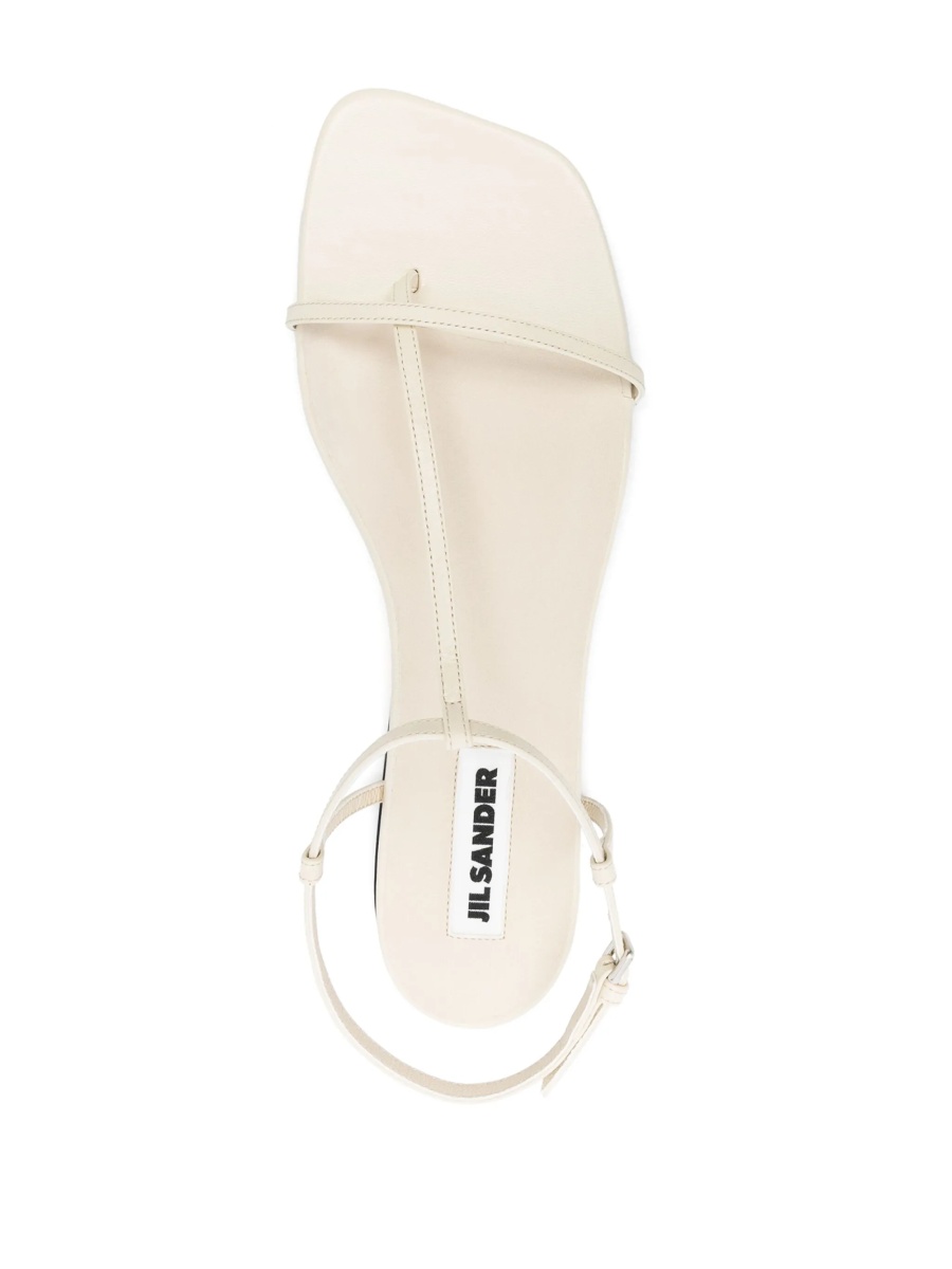 Sandale Jil Sander albe din piele - Img 4