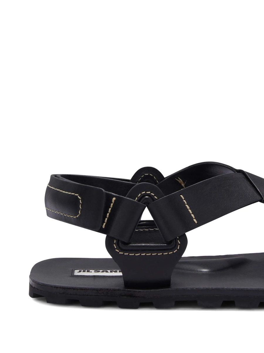 Sandale Jil Sander negre din piele - Img 5