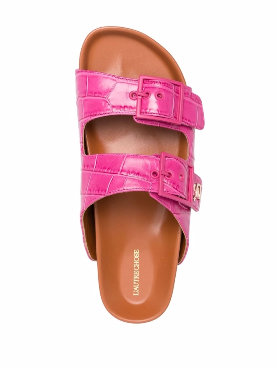 Sandale L'Autre Chose roz din piele - Img 4