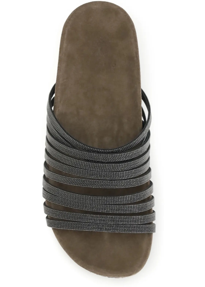 Sandale Lace-up Slides with monili embellishment - Img 4