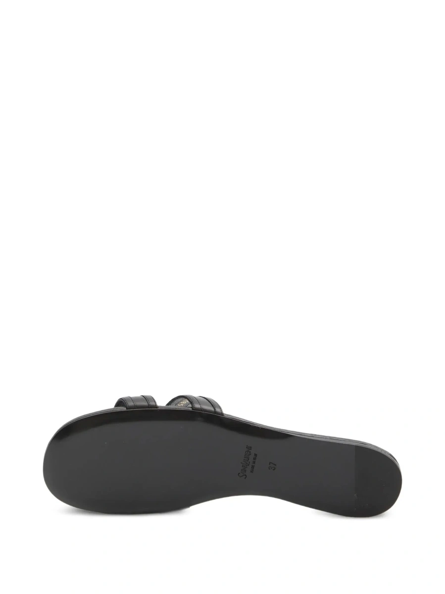 Sandale Saint Laurent negre din piele - Img 7