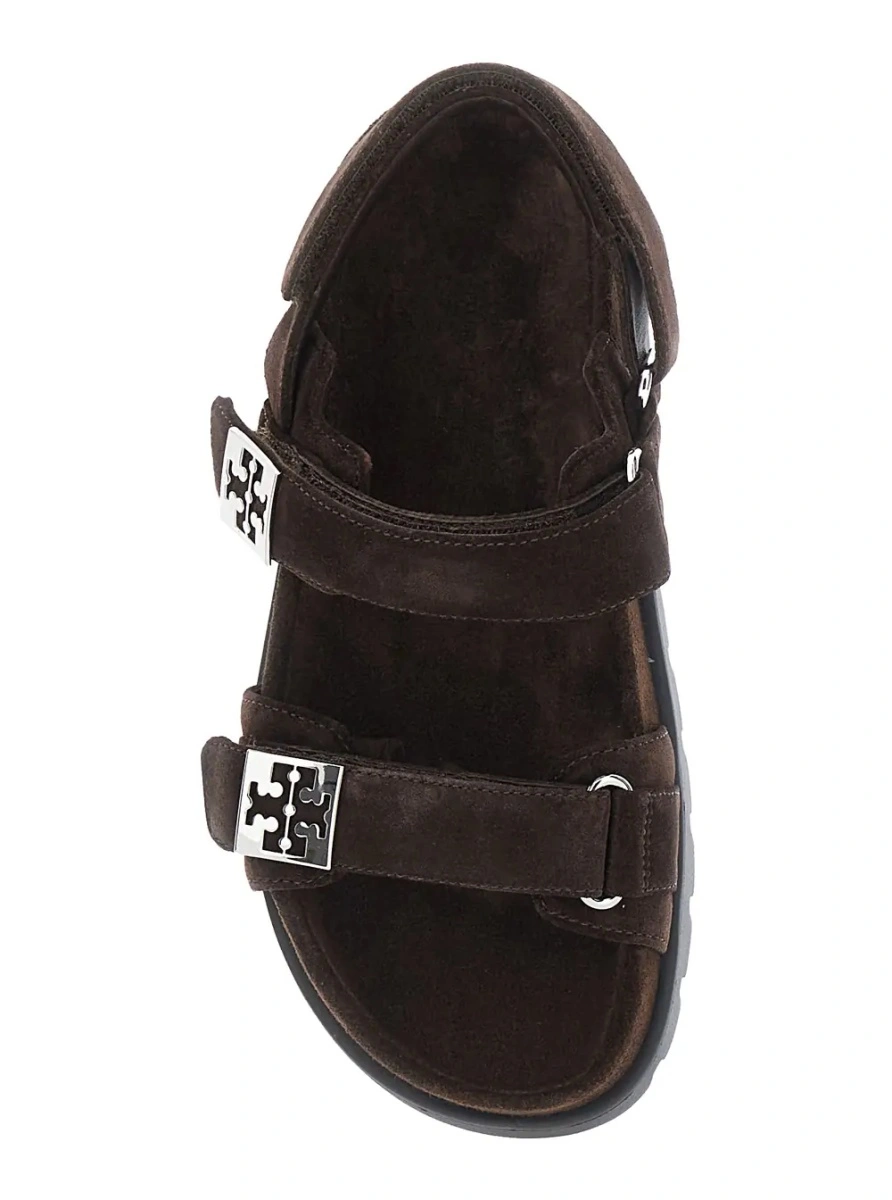Sandale Tory Burch maro din piele intoarsa - Img 4