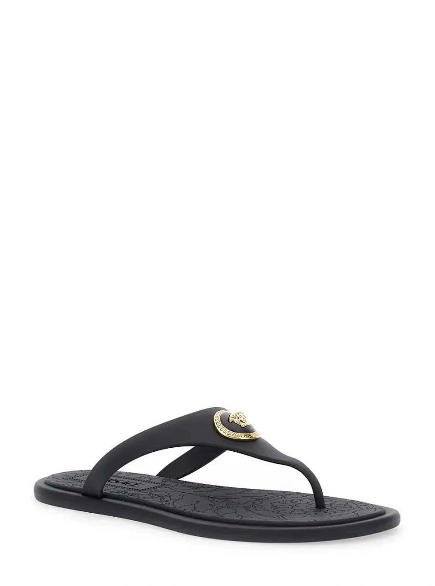 Sandale Versace negre din cauciuc - Img 2
