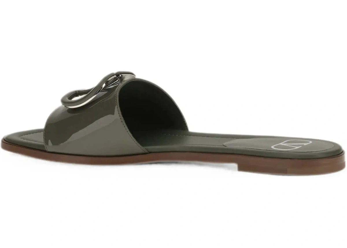 Sandale VLogo patent leather Slide Sandals - Img 6