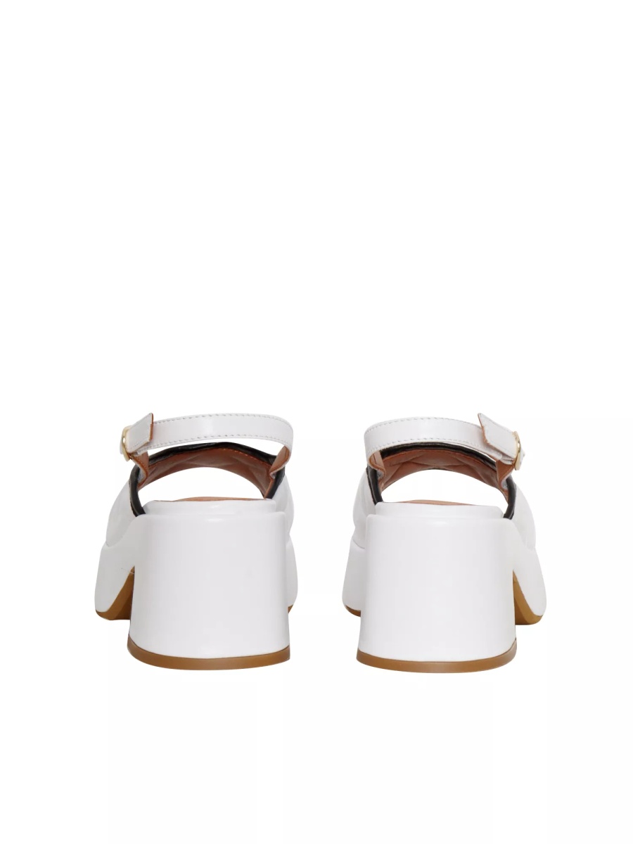 Sandale White leather sandals - Img 3