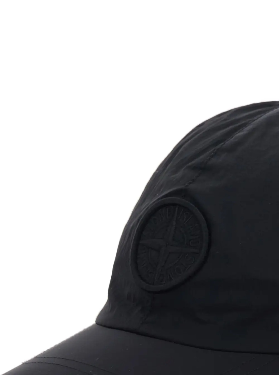 Sapca Baseball Cap 'Cap' with Logo Patch on Front in Black Fabric Child - Img 3