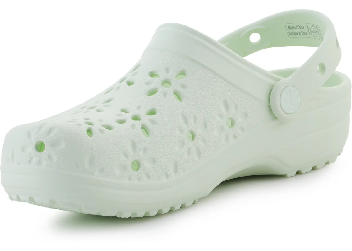 Slapi Classic Floral Cut Out Clog Jade Tint - Img 3