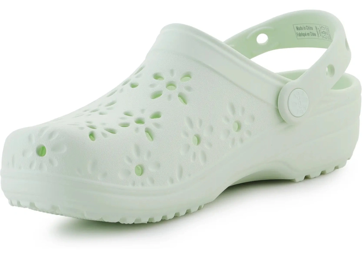 Slapi Classic Floral Cut Out Clog Jade Tint - Img 3