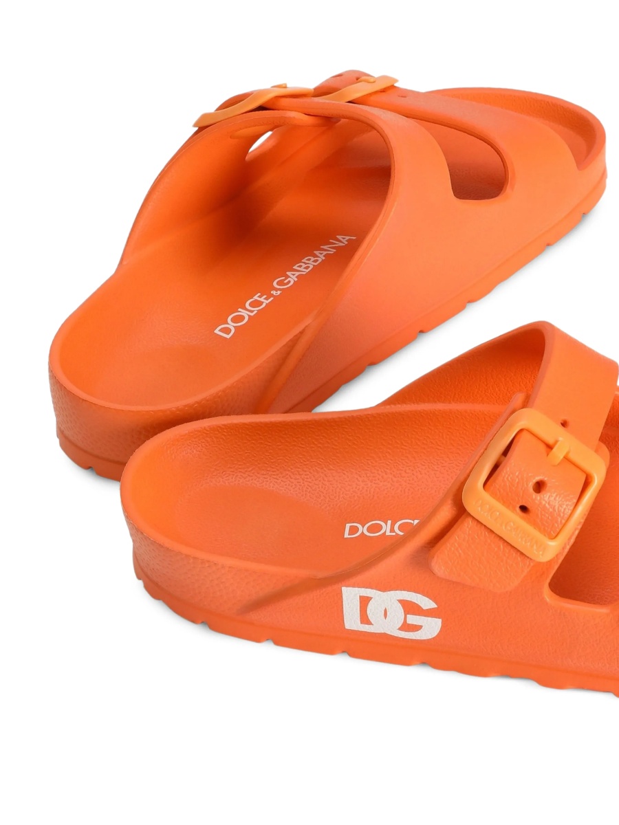 Slapi Dolce &amp; Gabbana portocalii din acetat de polietilen vinil (peva) - Img 4