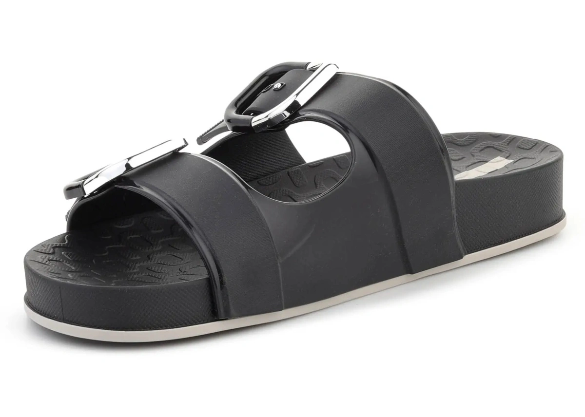 Slapi SHORE SLIDE FEM BLACK/BLACK/BEIGE - Img 3