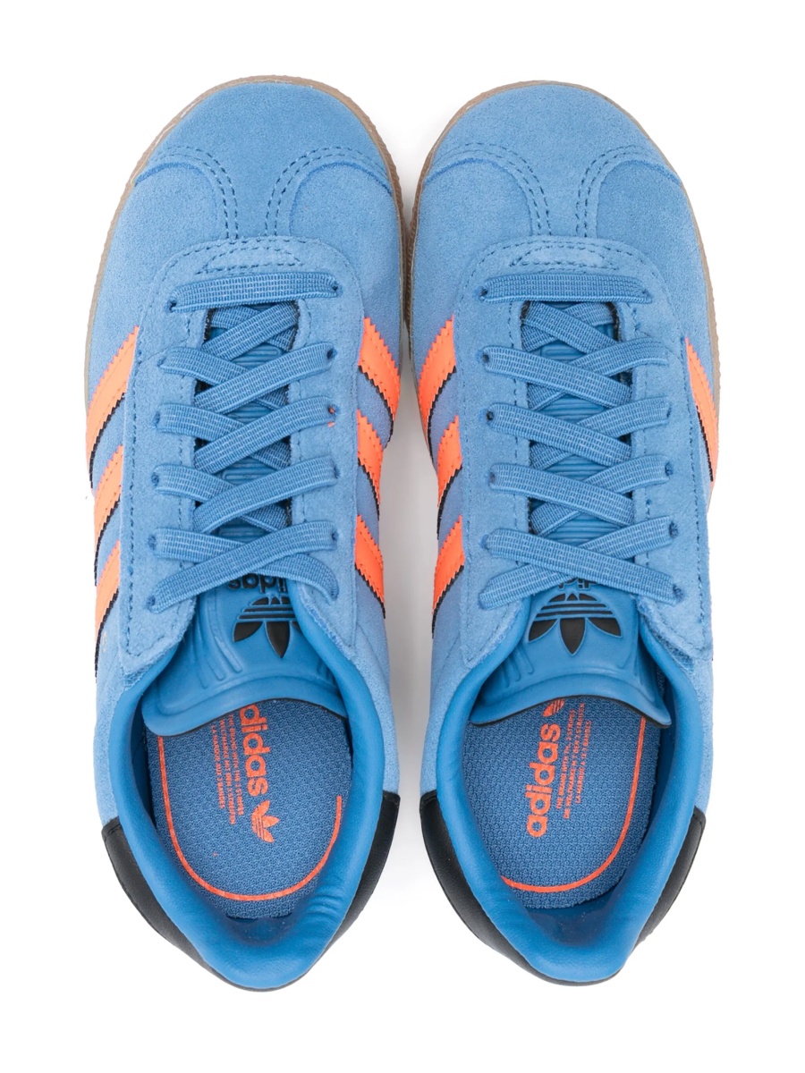 Sneakers adidas Originals albastri din piele intoarsa si piele - Img 3