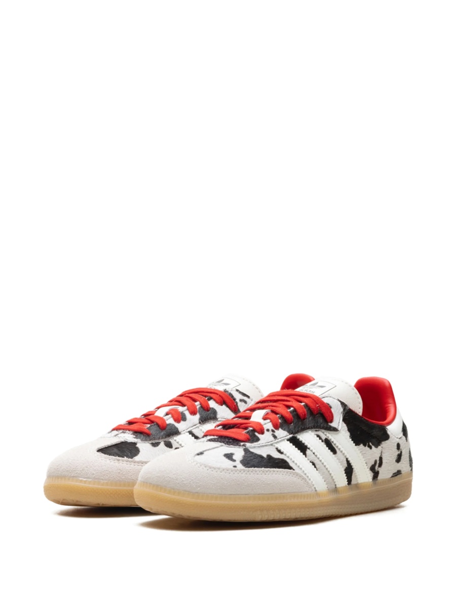 Sneakers adidas Originals samba albi din par de vitel si piele - Img 5
