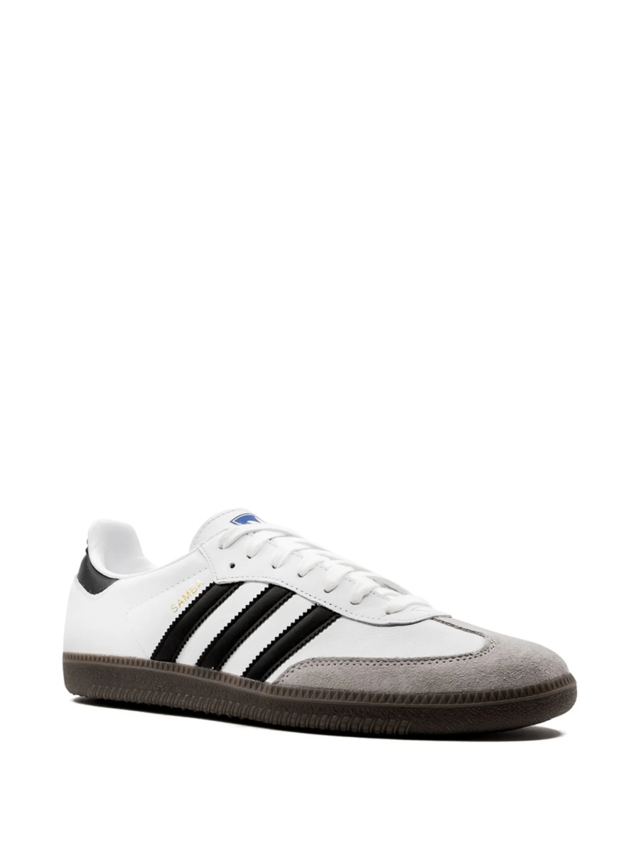 Sneakers adidas Originals samba albi din piele si piele intoarsa - Img 2