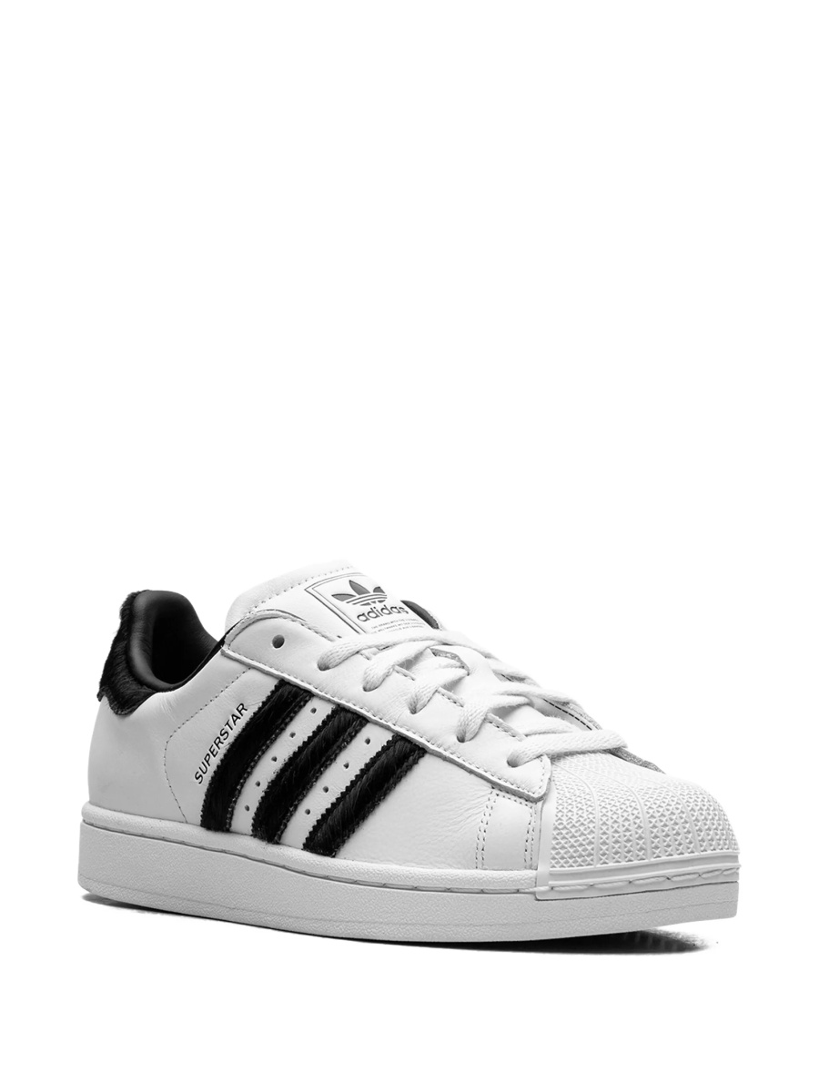 Sneakers adidas Originals superstar albi din blana si piele - Img 2