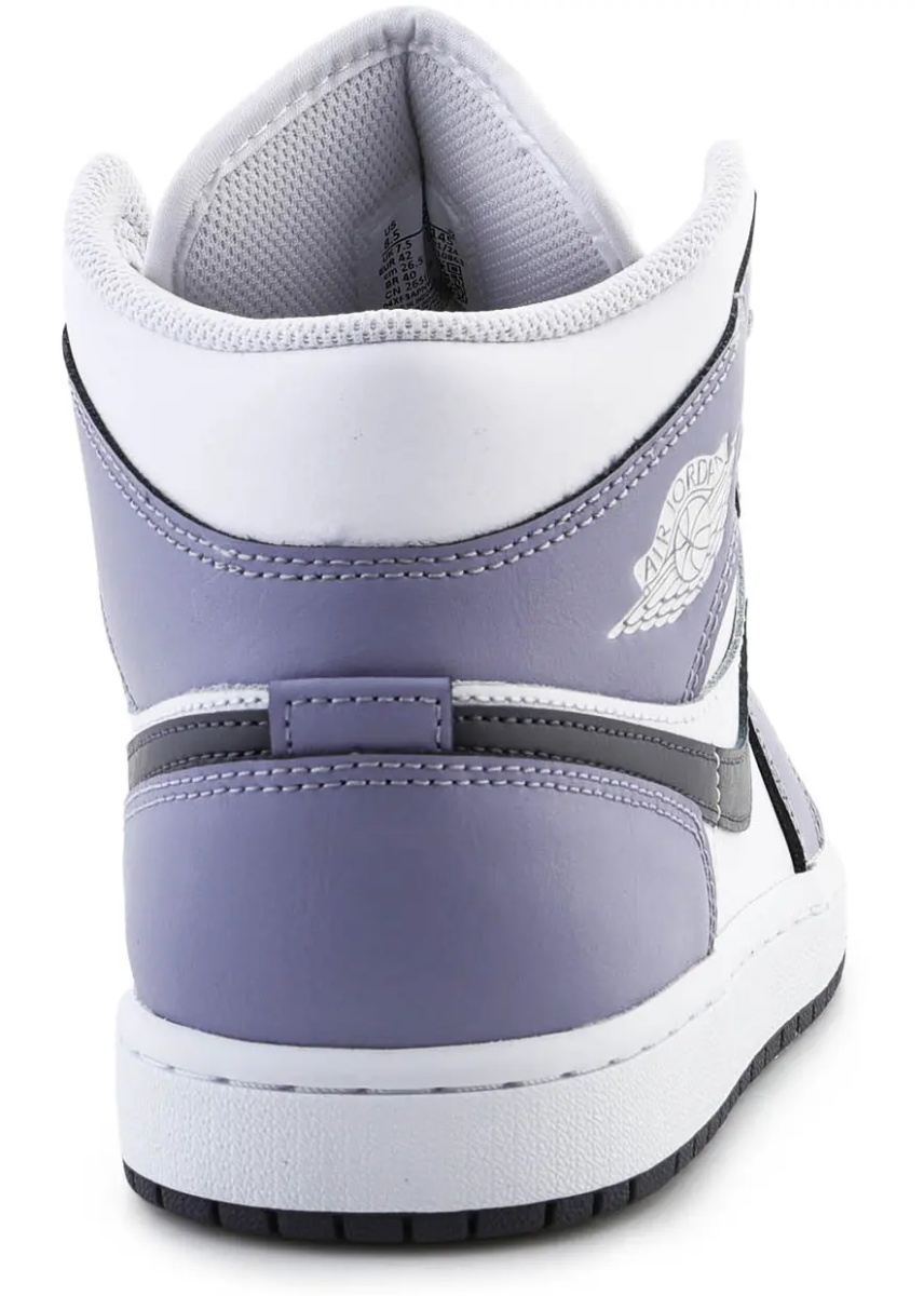 Sneakers Air Jordan 1 MID White/Dark Blue Grey Blanc/Bleu Gris Fonce - Img 5