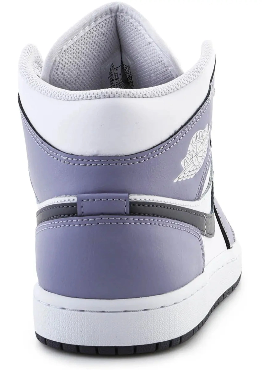 Sneakers Air Jordan 1 MID White/Dark Blue Grey Blanc/Bleu Gris Fonce - Img 5
