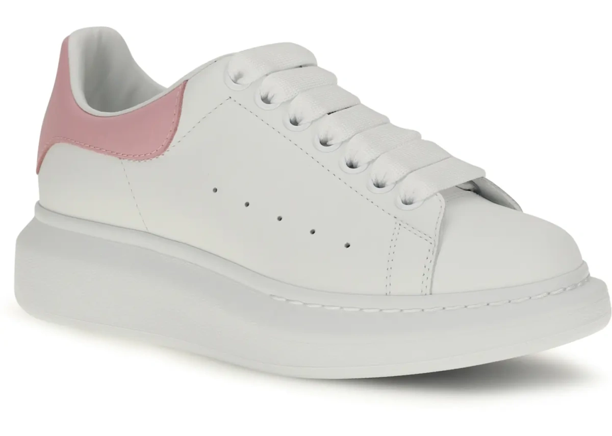 Sneakers Alexander McQueen 'Oversized' albi din piele - Img 2