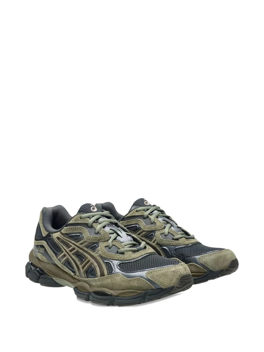 Sneakers ASICS verzi din piele si piele intoarsa - Img 2