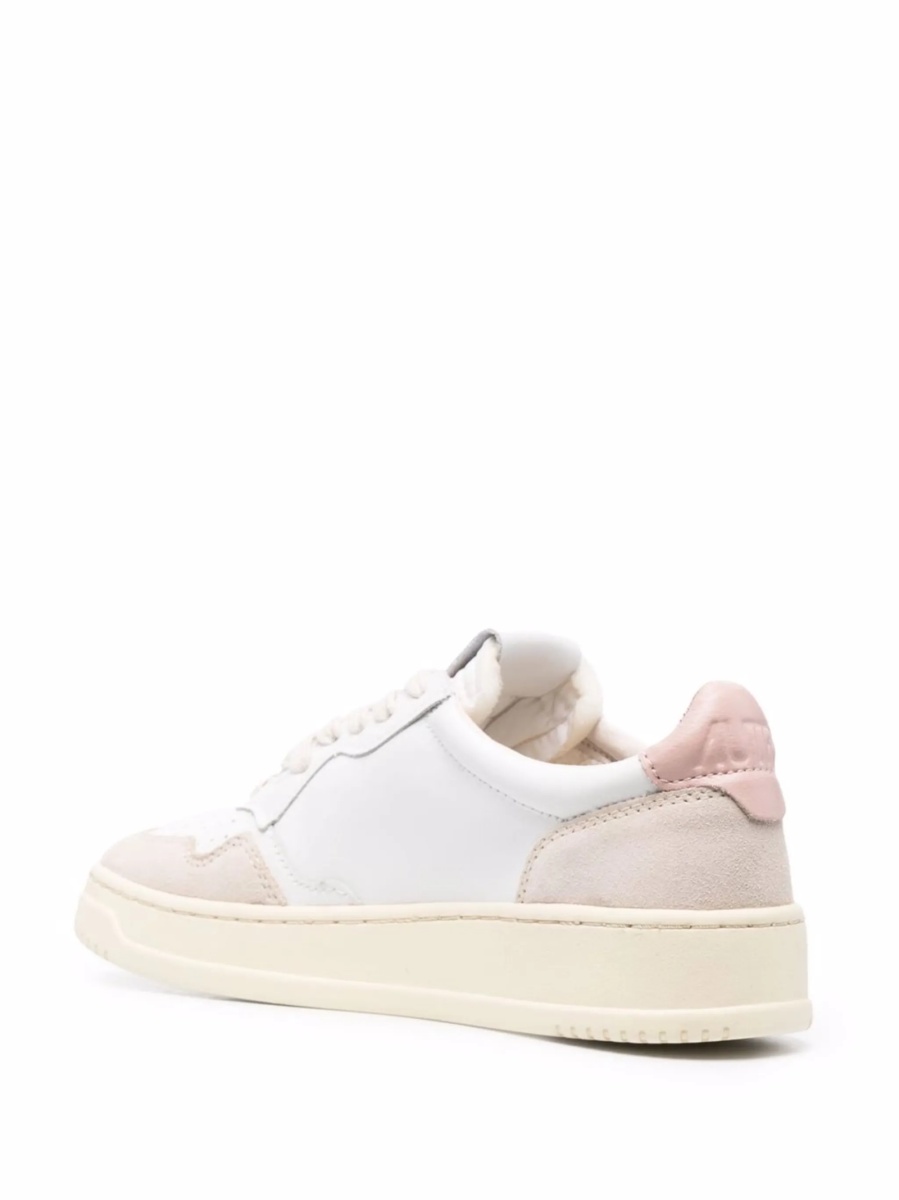 Sneakers AUTRY albi din piele intoarsa si piele - Img 3