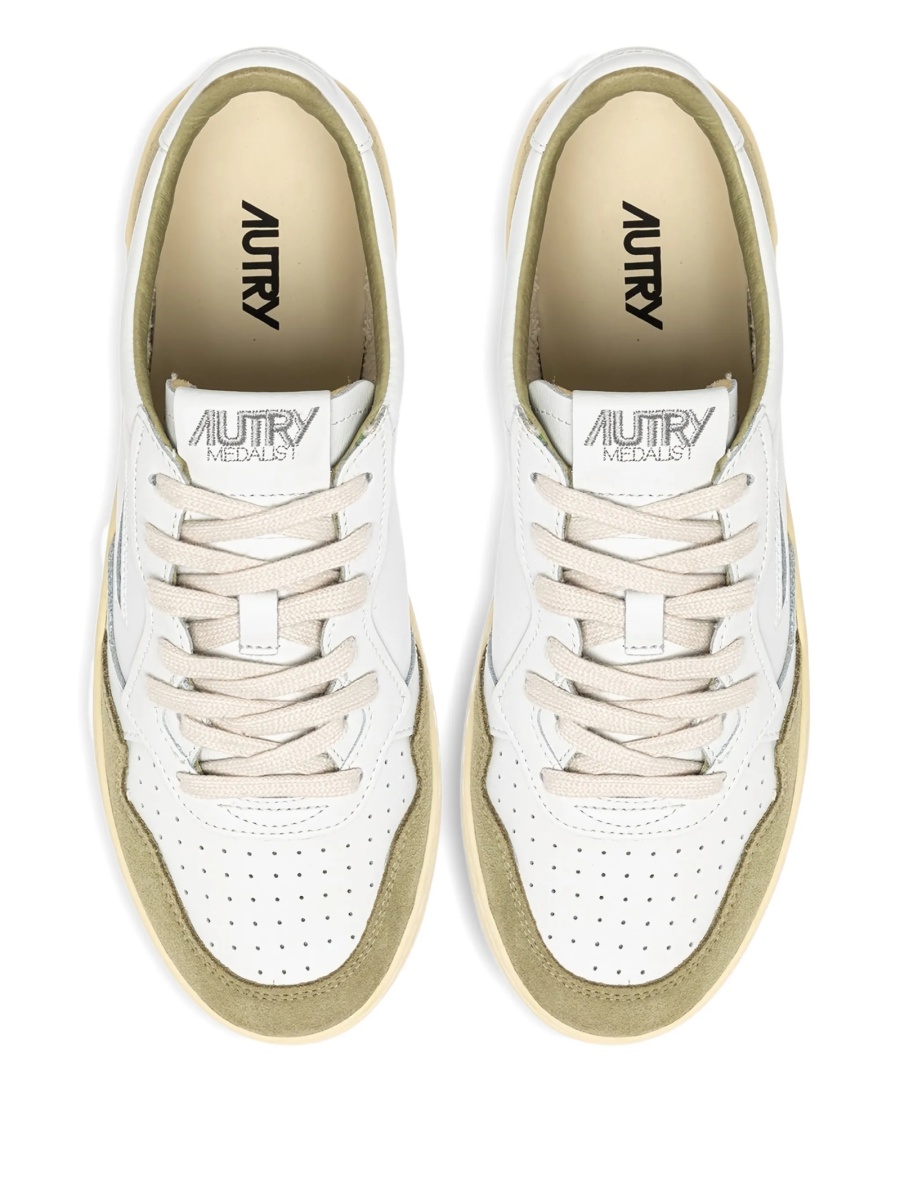 Sneakers AUTRY albi din piele intoarsa si piele - Img 4