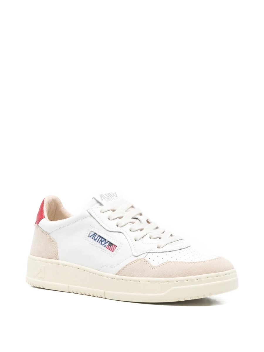Sneakers AUTRY albi din piele intoarsa si piele - Img 2