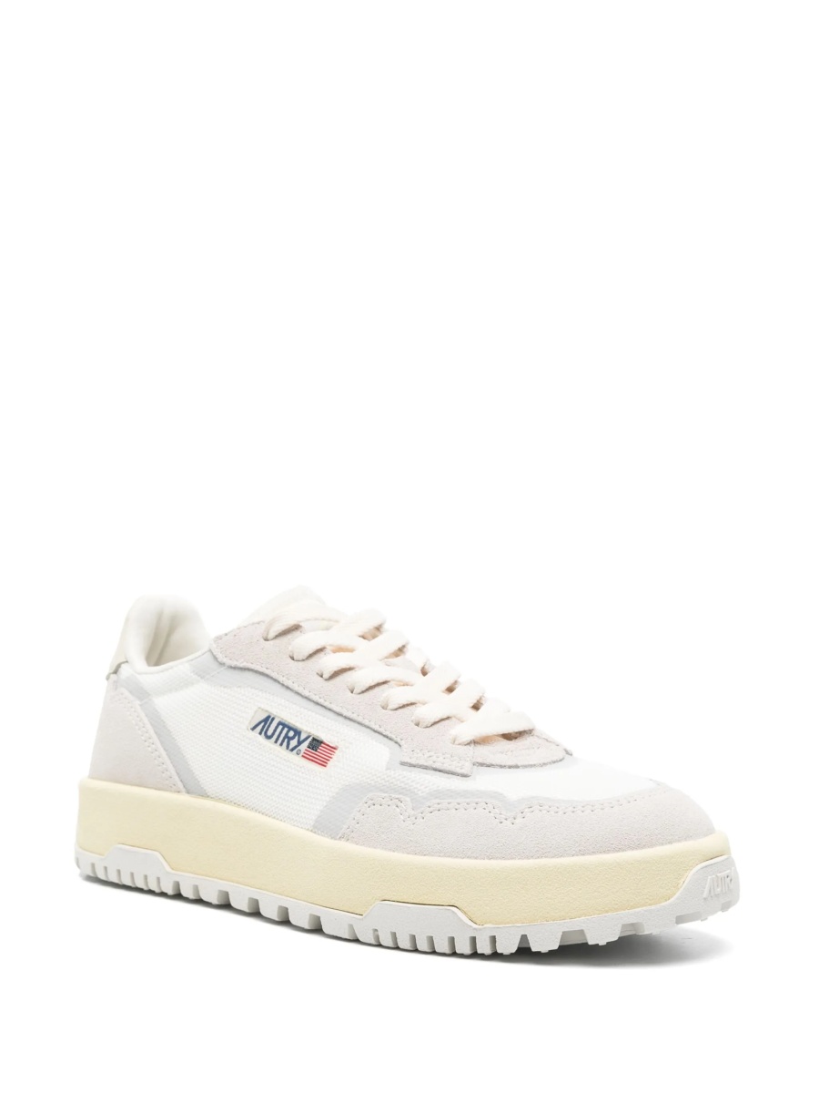 Sneakers AUTRY albi din piele si material textil - Img 5
