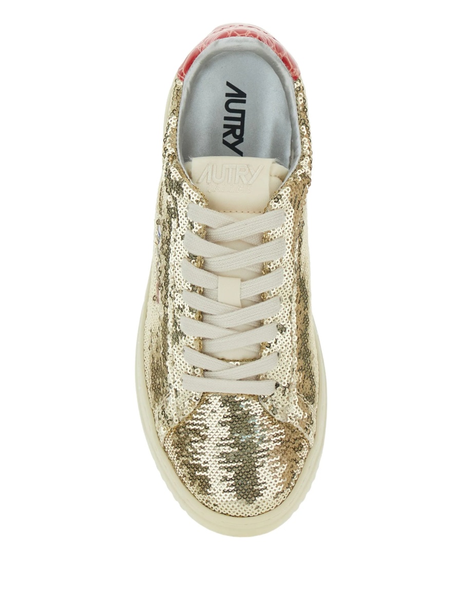 Sneakers AUTRY aurii din piele - Img 3